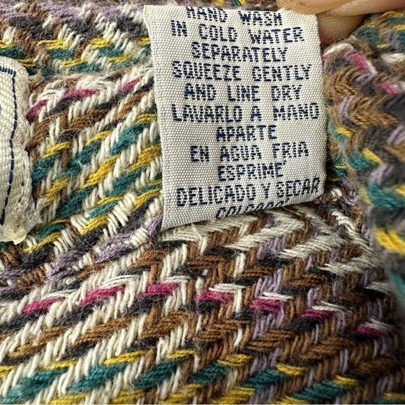 RESERVOIR Worldwide Multicolored Herringbone Button Down Shacket Shirt Sz M - Picture 4 of 9